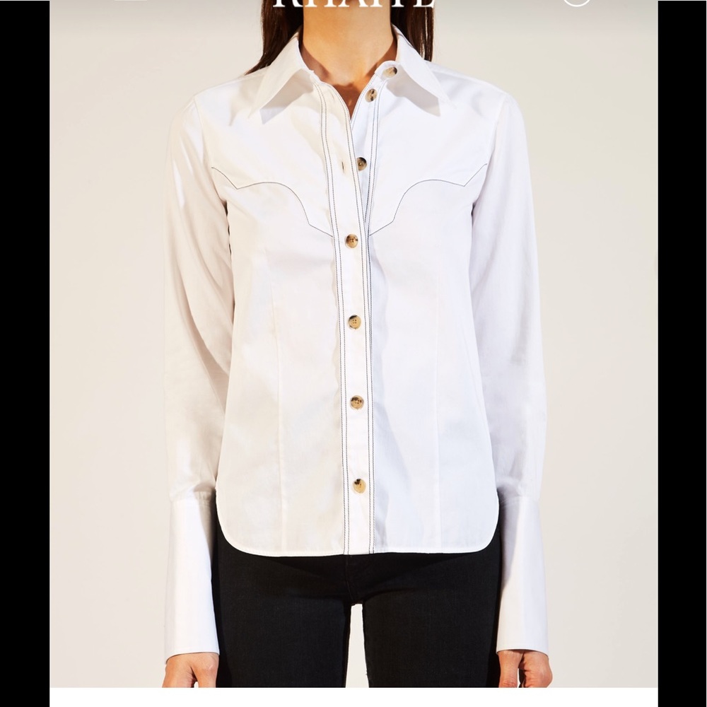Khaite Dena poplin shirt- white -XS